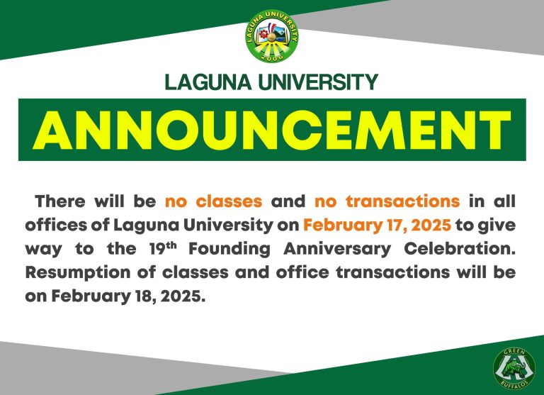 Date Posted: February 06, 2025  |  Source: Laguna University Official FB page