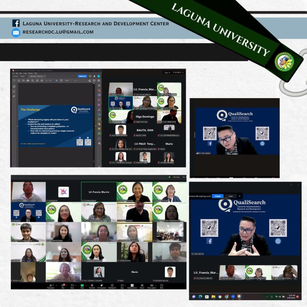 Laguna University RDC Advances Research Mentorship with an Insightful Webinar